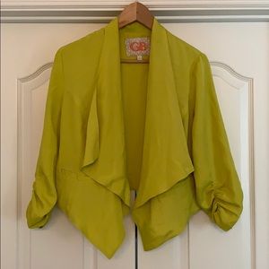 Chartreuse cropped jacket by GB